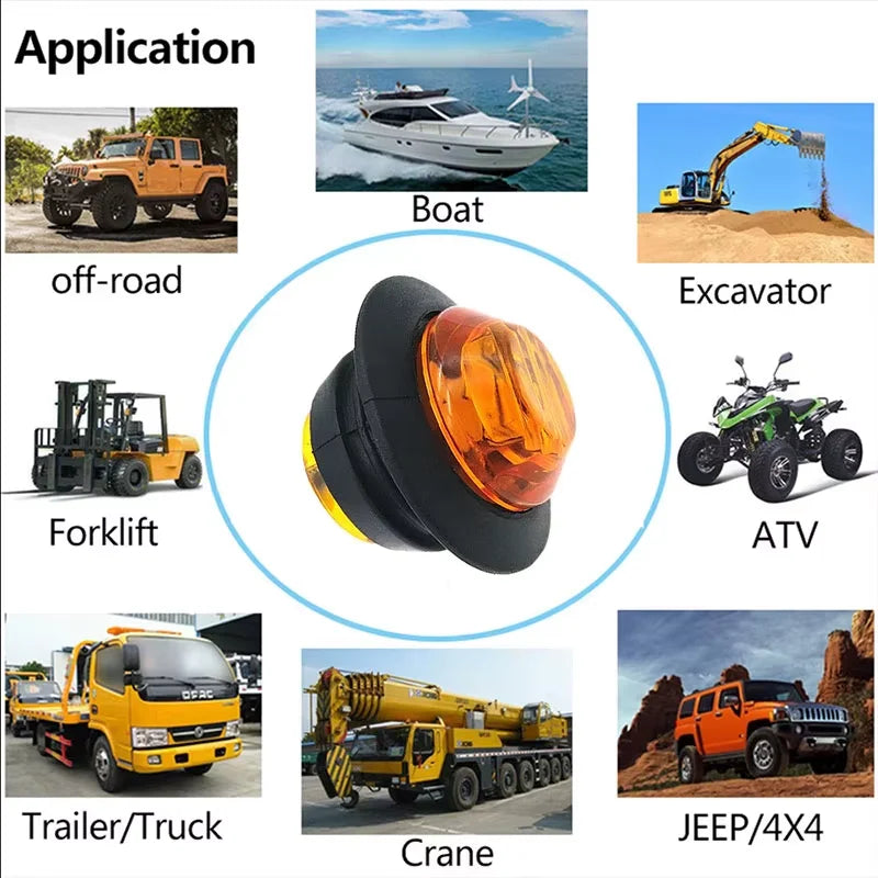 A collection of off-road and heavy equipment vehicles including a forklift, boat, excavator, ATV, and Jeep/4x4.