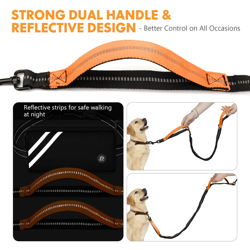 Hands-Free Dog Leash with Zipper Pouch