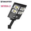 W789A-2 motion-activated solar garden light with four LED floodlights mounted on a black bracket