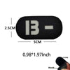 Black glow-in-the-dark blood type tactical patch with hook and loop backing