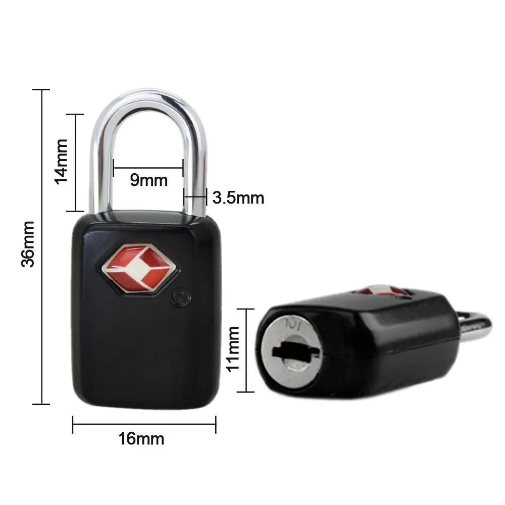 TSA-Approved Zinc Alloy Padlock with Keys for Luggage and Backpacks