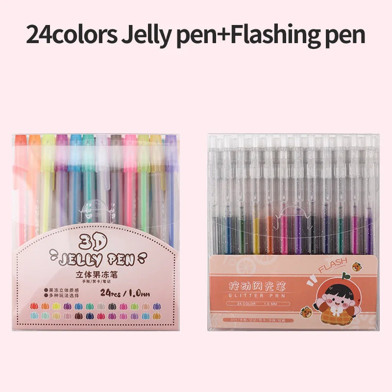 Retractable Glitter Gel Pens
