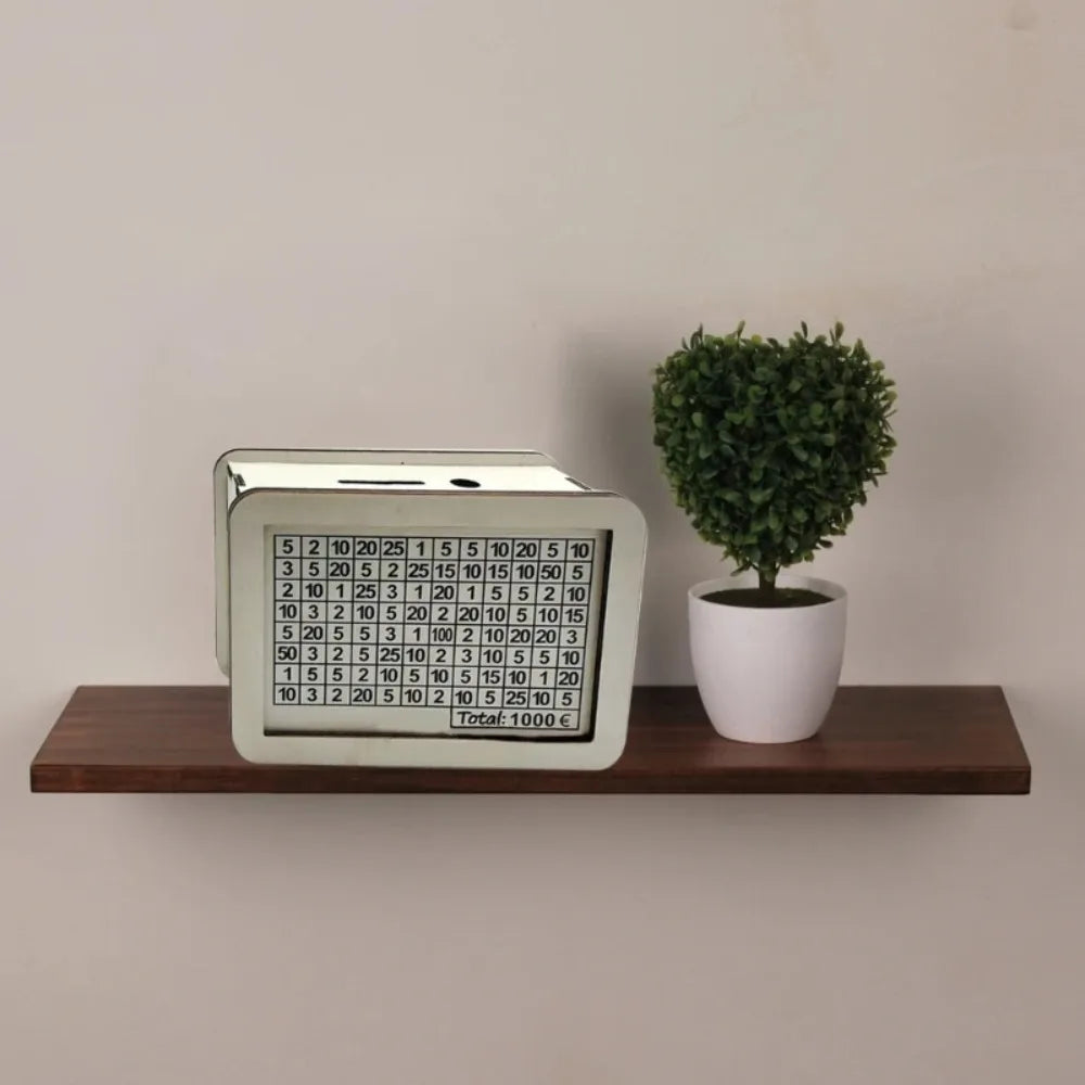 Wooden Money Saving Box with Goal Tracker