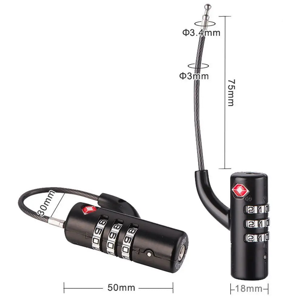 TSA-Approved 4-Dial Combination Travel Lock