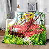 Cartoon Anime Flannel Throw Blanket in Candy Girl Design