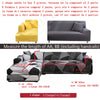 Printed L-Shape Sofa Cover with Elastic Edge