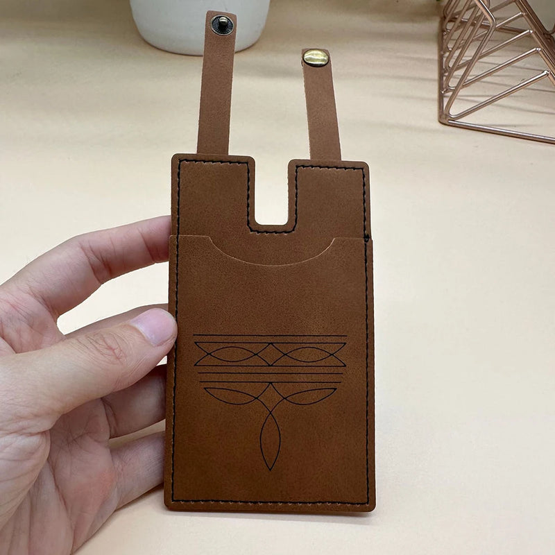 Vintage Western Boot Wallet with Snap Closure