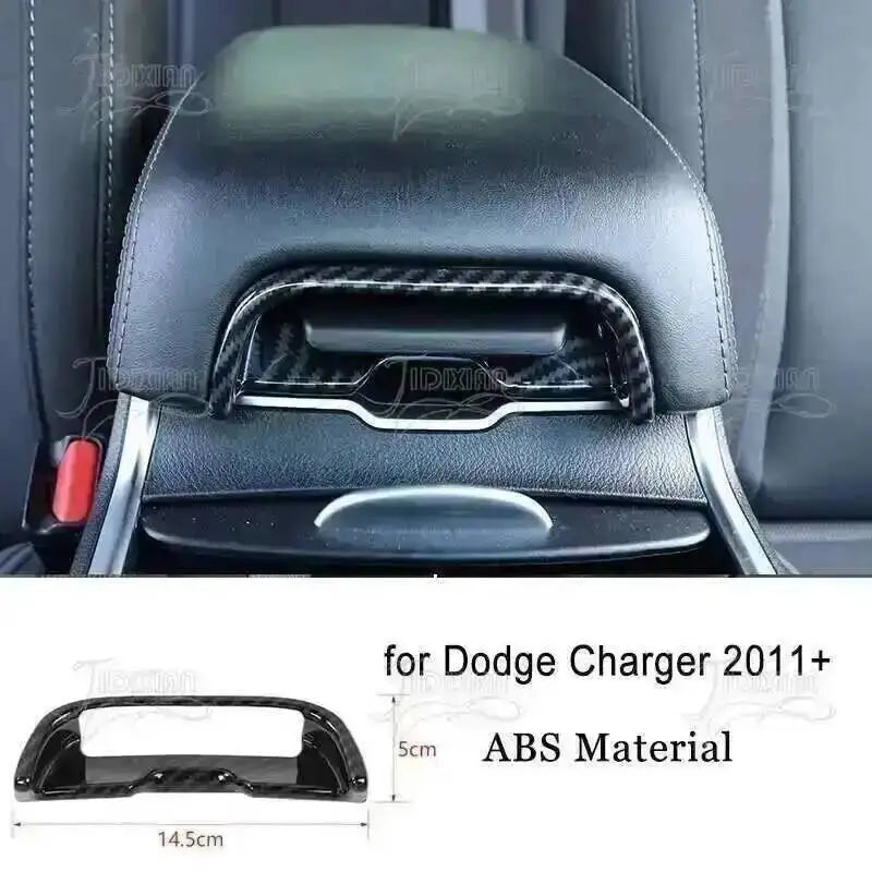 Carbon fiber interior trim kit for Dodge Charger featuring an ABS material component.