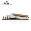 Slim RFID-Blocking Leather Wallet with Money Clip