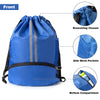 Waterproof Drawstring Gym Bag with Shoe Compartment