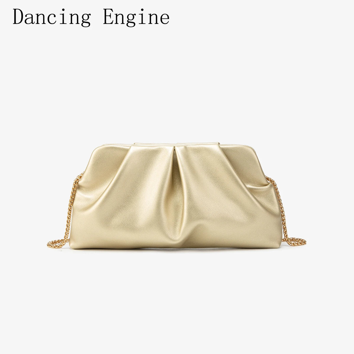 Elegant Chain Shoulder Bag with Crystal Accents