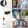 Black Retractable Badge Reel with Card Holder