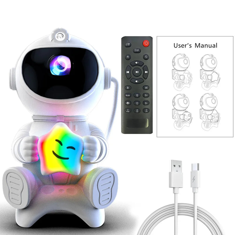 Astronaut LED Star Projector Night Light with Bluetooth Speaker
