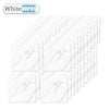 A grid of white marble tile stickers used for decorating kitchens and bathrooms.