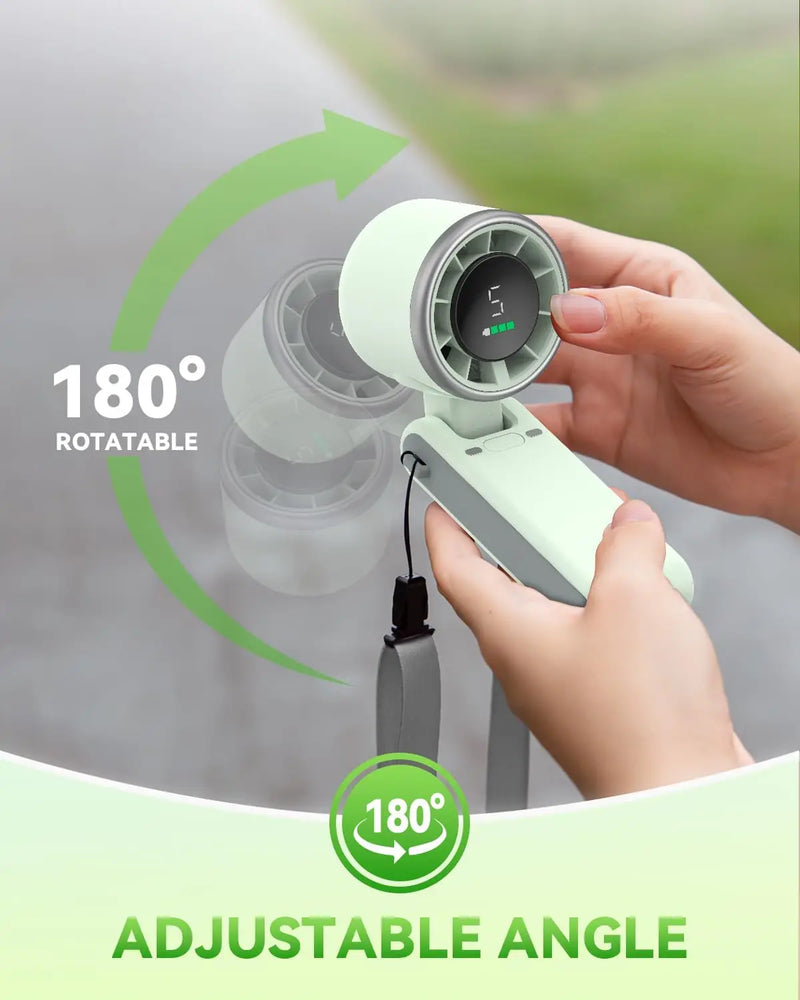 Portable Foldable Handheld Fan with USB-C Charging