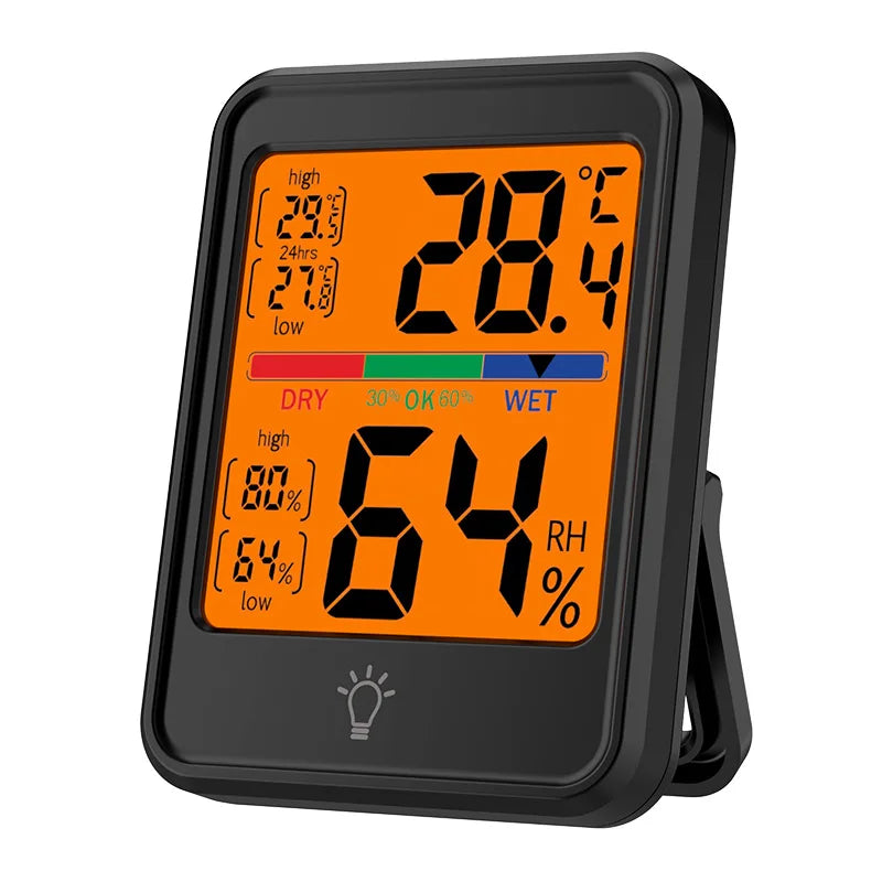 Digital Temperature and Humidity Monitor with Clock and Backlight