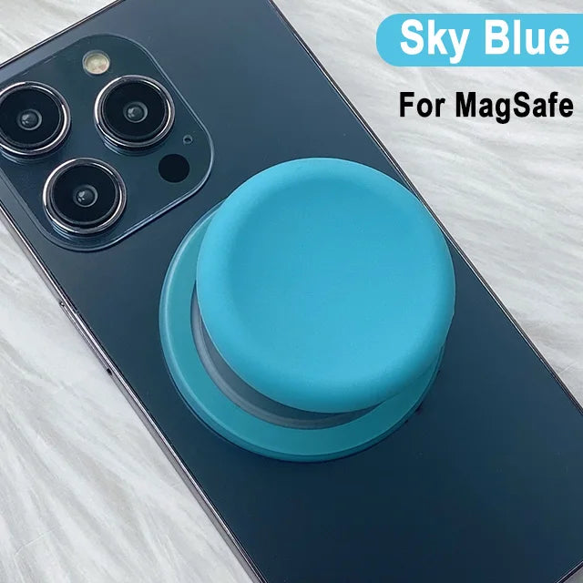 Magnetic Phone Grip and Stand with Silicone Cover