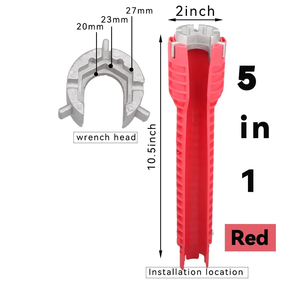 8-in-1 Multi-Function Plumbing Wrench Set for Faucets and Sinks