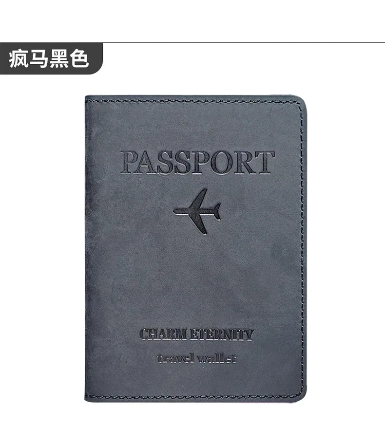 RFID-Blocking Leather Passport Holder