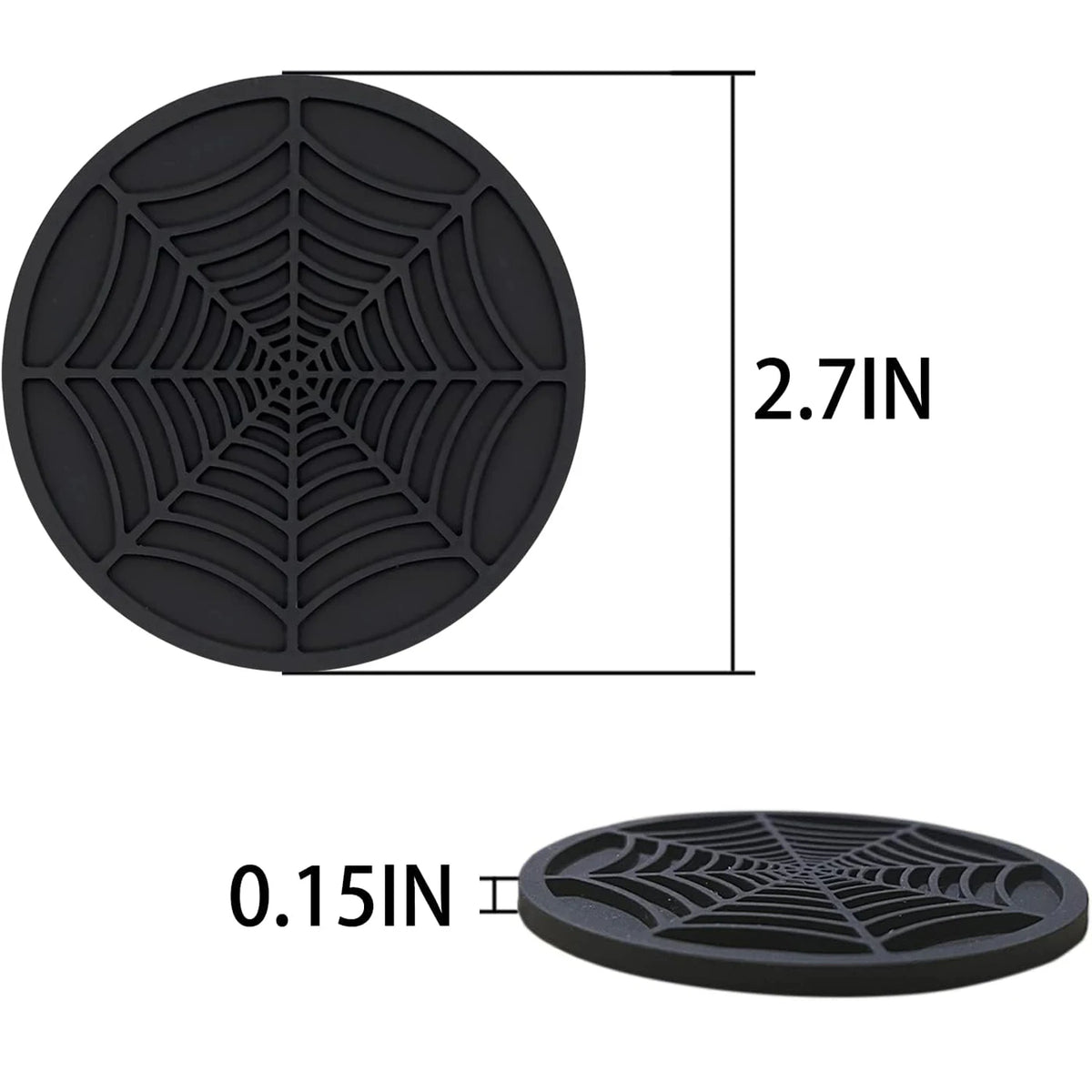Spider Web Silicone Coasters for Car Cup Holders