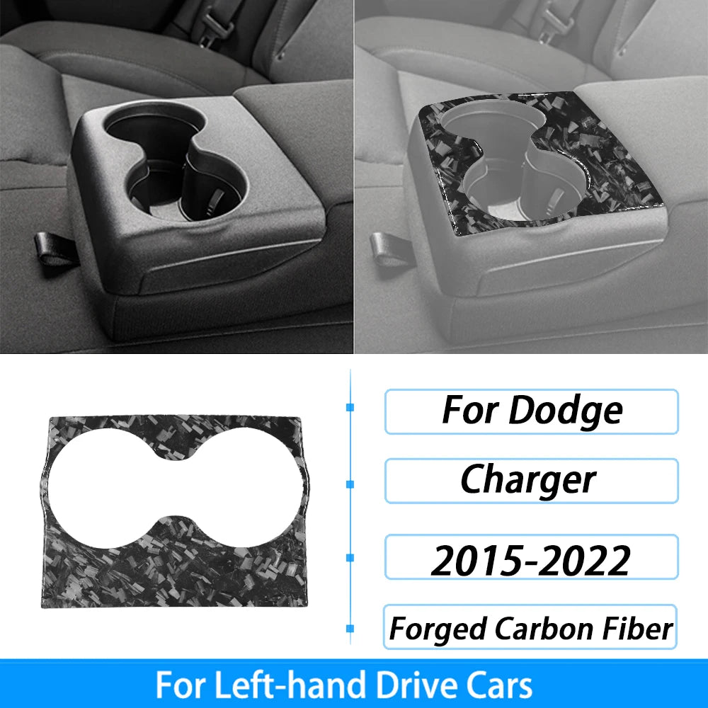 Compteur de vitesse et garniture de ventilation en fibre de carbone pour une Dodge Charger à conduite à gauche