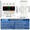 A white dual power automatic transfer switch with input and output terminals and technical parameters