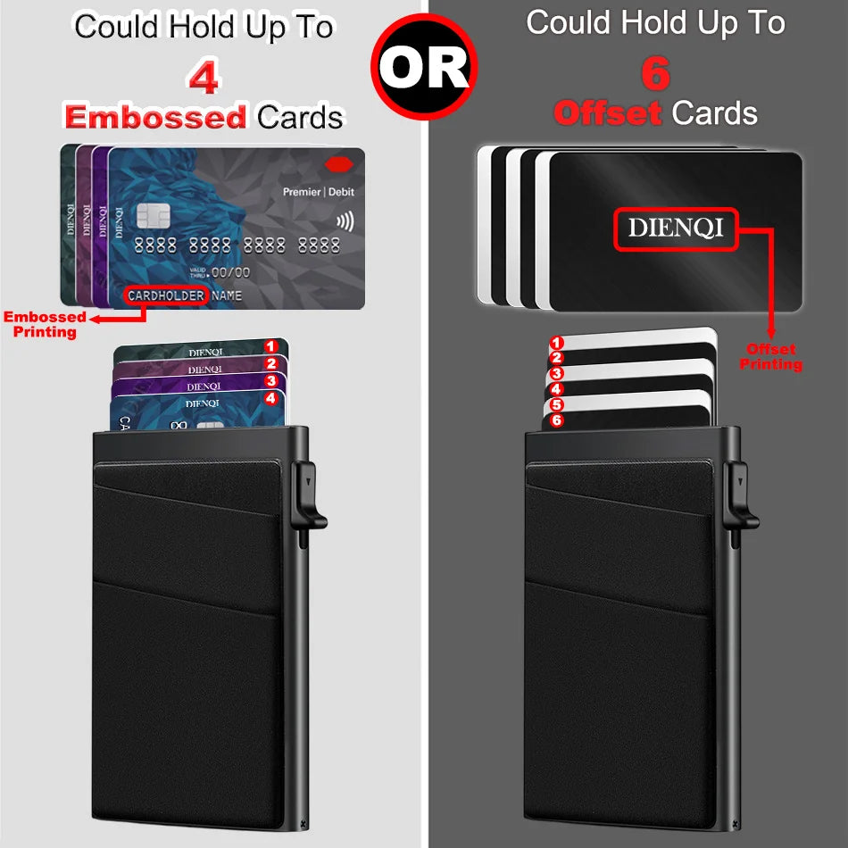 Minimalist Aluminum RFID-Blocking Card Holder