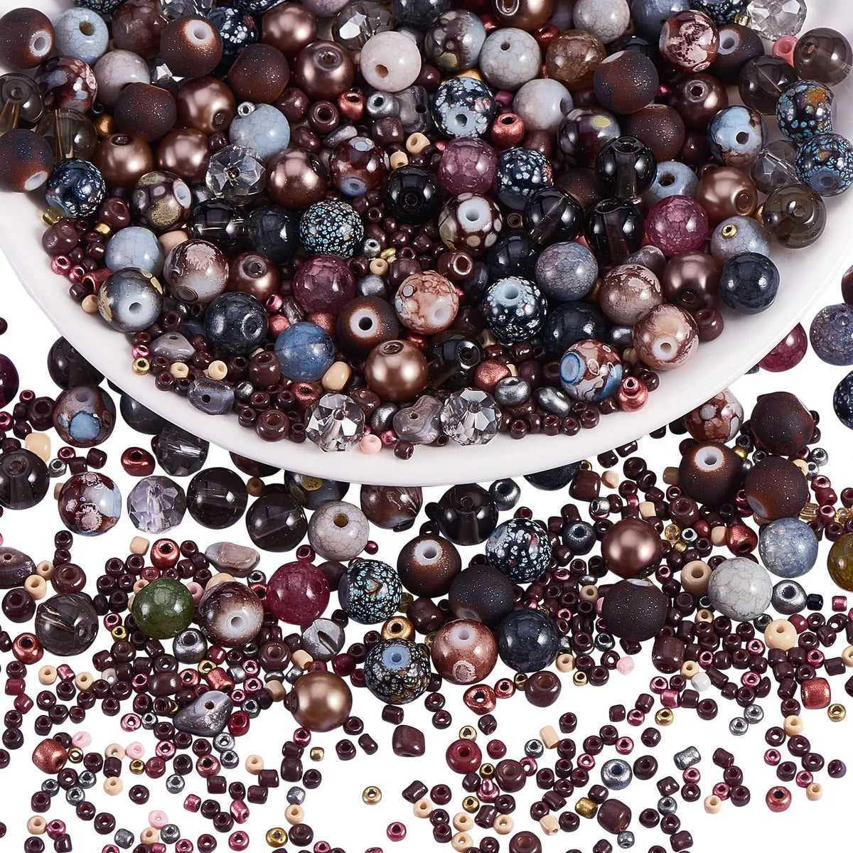 Mixed Size Green Czech Glass Seed Beads for Jewelry Making