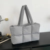 Quilted Plaid Tote Shoulder Bag