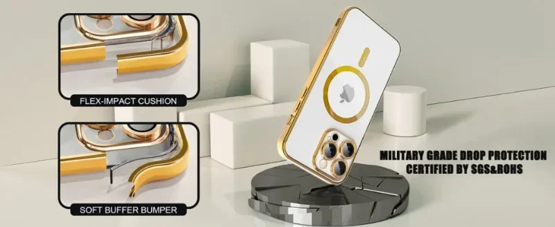 Clear Magnetic iPhone Case with Camera Lens Protector