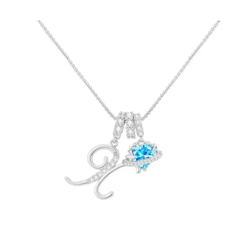 Heart-Shaped Initial Pendant Necklace