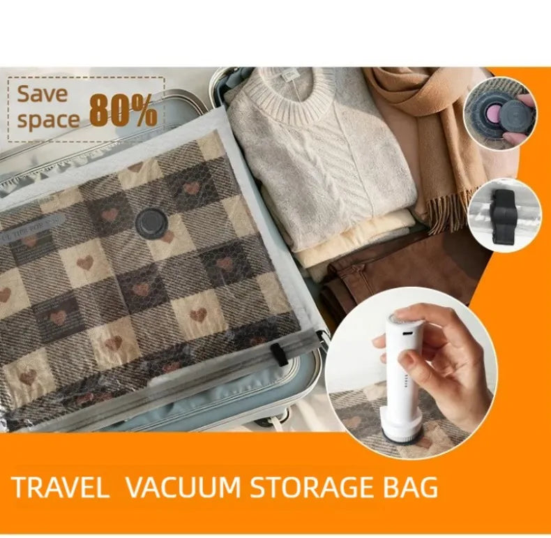 15-Piece Vacuum Storage Bag Set with Rechargeable Pump
