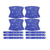 A set of blue diamond-encrusted scratch protection stickers for car door handles.