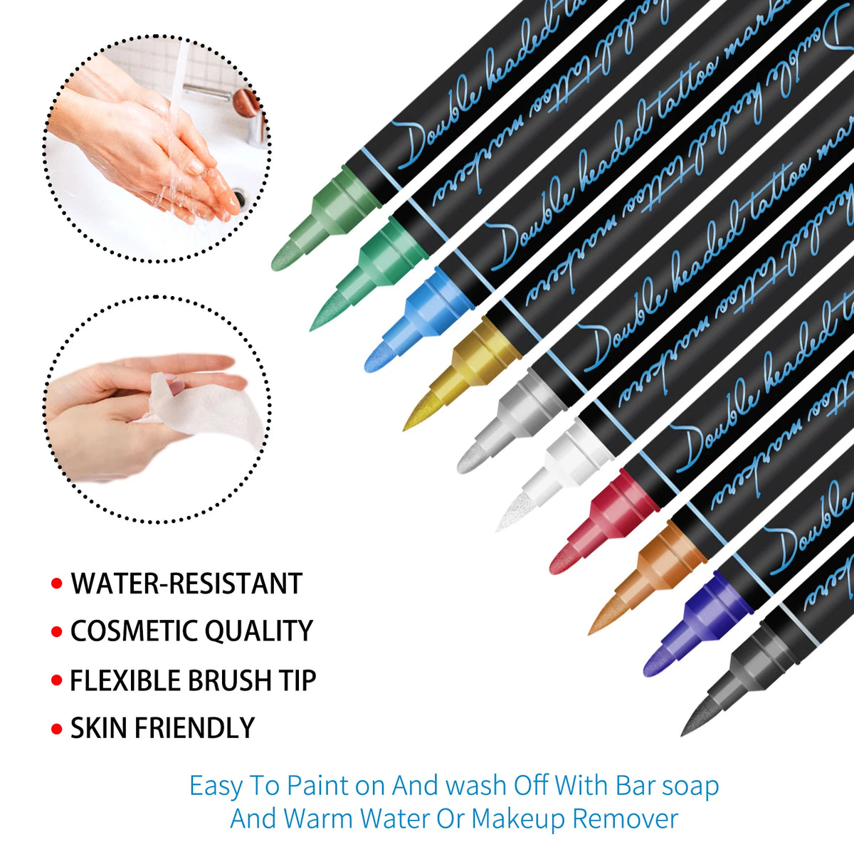 Professional Temporary Tattoo Markers Kit