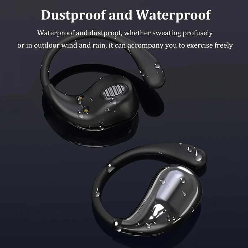 Bluetooth 5.4 Wireless Earphones with Ear Hook – Hi-Fi Sound, IPX5 Waterproof