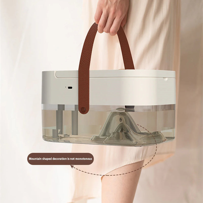 Portable Ultrasonic Humidifier with Fan and LED Night Light