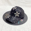 Lace Butterfly Snapback Cap with Rhinestone Accents