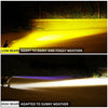 Dual Color LED Spotlight with High/Low Beam for Motorcycles and Vehicles