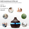 Wood Grain Ultrasonic Air Humidifier with Essential Oil Diffuser
