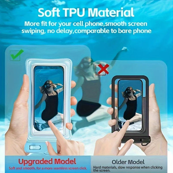 Clear Waterproof Phone Pouch with Neck Strap