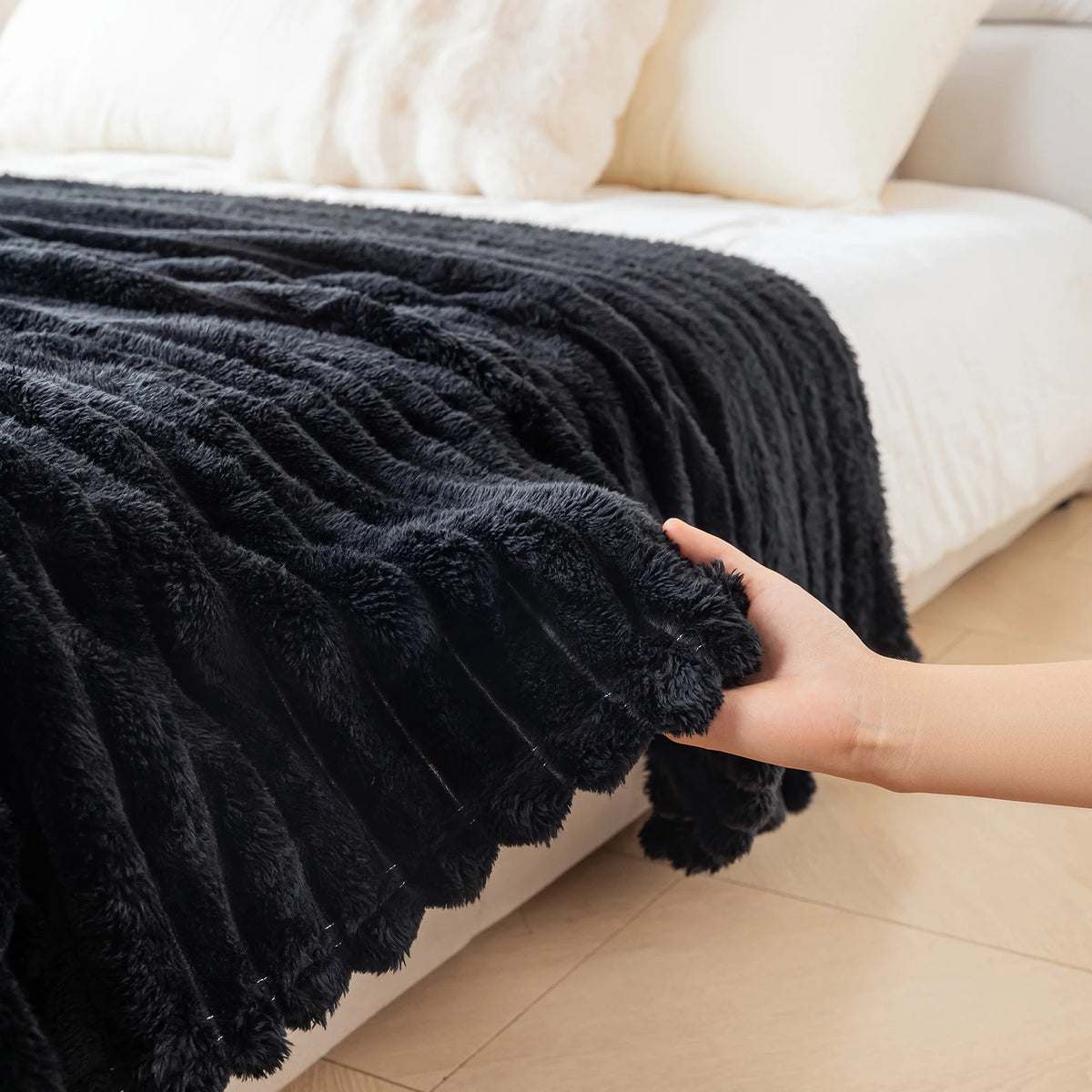 Ultra-Soft Striped Flannel Throw Blanket