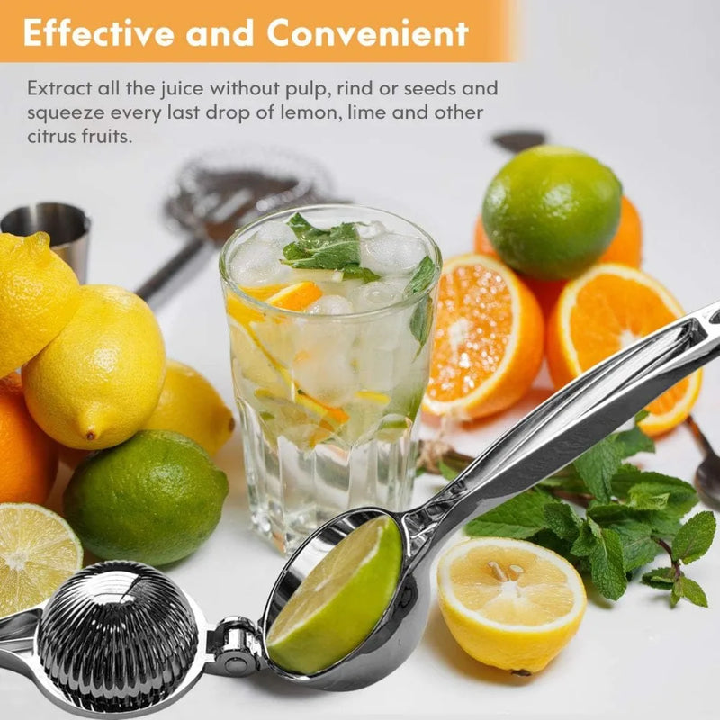 Stainless Steel Manual Citrus Juicer - Lemon & Lime Squeezer