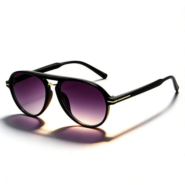 Retro Double-Beam Pilot Sunglasses