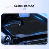 Foldable Windshield Sun Shade with Mirror Cut-Out