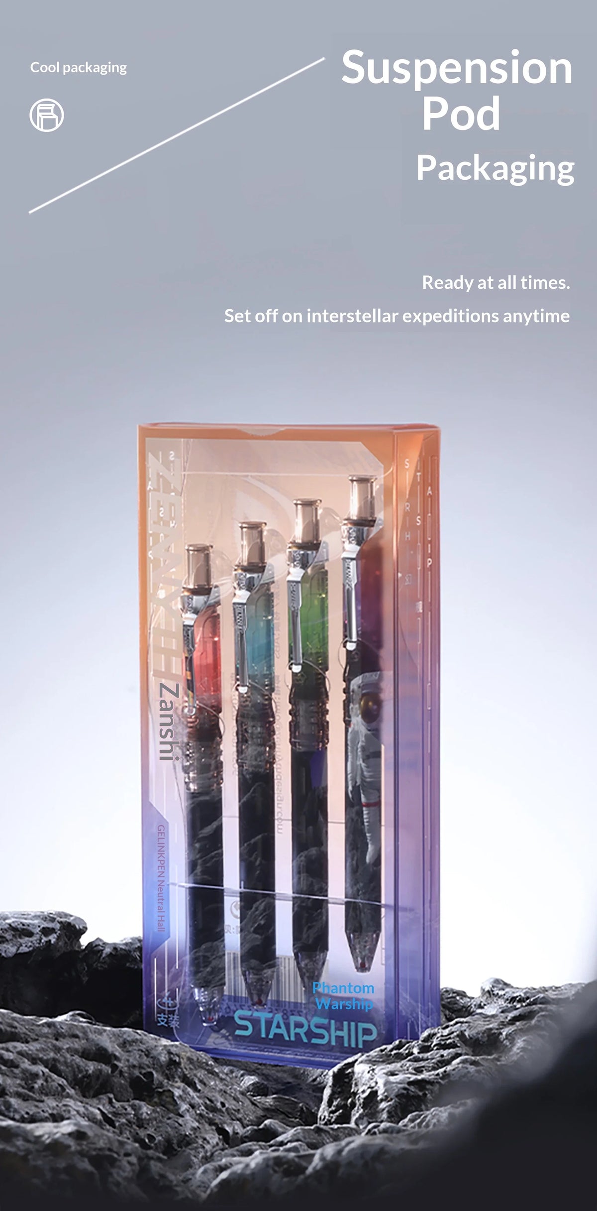Zennyth Phantom Night Series Gel Pen – Smooth 0.5mm Quick-Dry Ink with Anti-Slip Grip