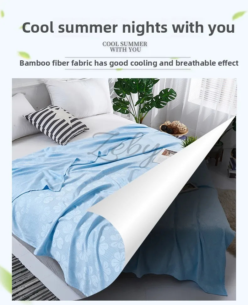 Bamboo Fiber Cooling Blanket for Summer