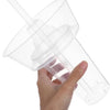 Clear Plastic Snack Cup with Straw