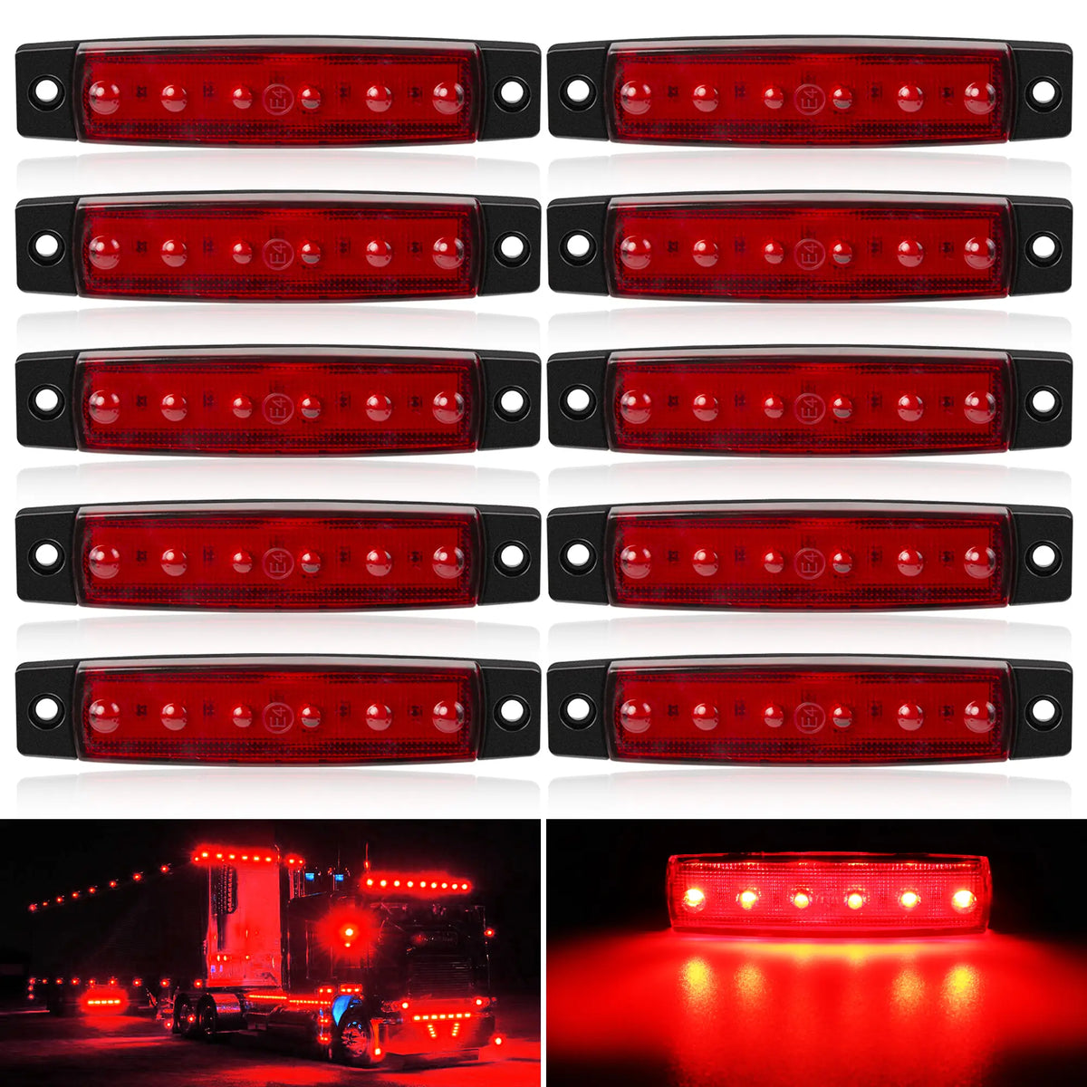 IP67 Waterproof LED Side Marker Lights (Set of 10)