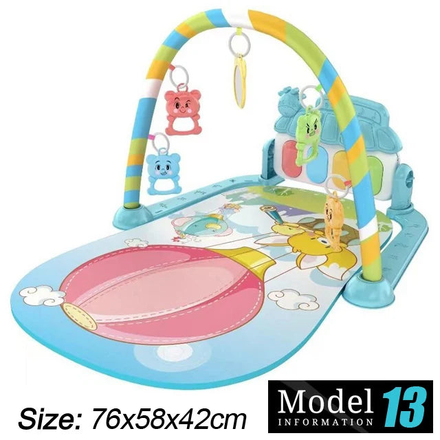 Musical Activity Gym with Kick-and-Play Piano for Babies