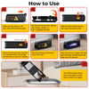 A seven-step guide showing how to use an electric mousetrap device for catching mice.